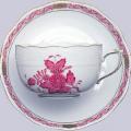 ヘレンド　アポニーピンク　ティーカップ&ソーサー　　洋食器の創美